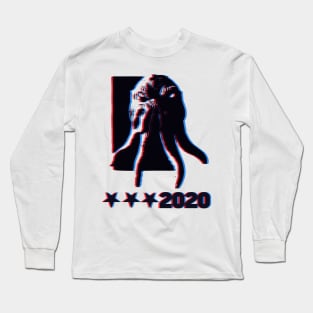 Retro 3D Cthulhu for President 2020 Long Sleeve T-Shirt